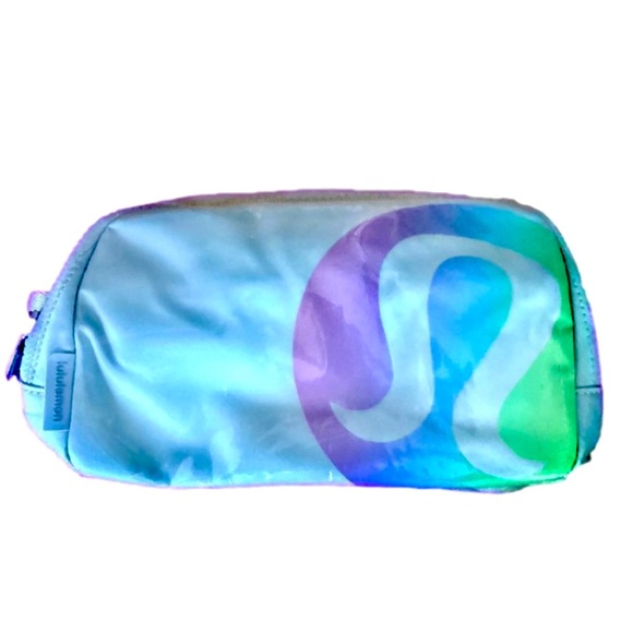 lululemon athletica Handbags - Lululemon Everywhere Belt Bag 1L Silver green blue purple vapor logo NWT